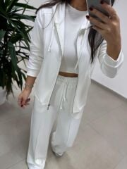 Ml 98512 Fermuarlı Çima Detaylı Ekru Takım