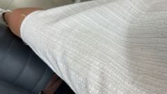 Fisto Nakışlı Beyaz Elbise