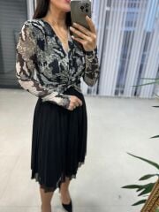 Mc Snake Düğümlü Şifon Elbise