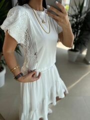 Bb 30069 Ekru Fisto Detaylı Bluz