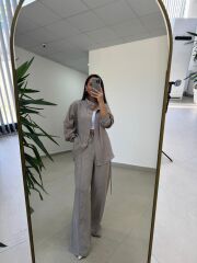 Fp 51298 Gold Kare Düğmeli Tensel Vizon Takım