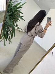 Fp 51298 Gold Kare Düğmeli Tensel Vizon Takım