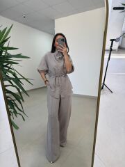 Fp 51298 Gold Kare Düğmeli Tensel Vizon Takım