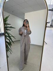 Fp 51298 Gold Kare Düğmeli Tensel Vizon Takım