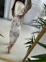 My 3202 Black Glitter Wrap Dress
