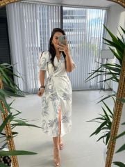 My 3202 Black Glitter Wrap Dress