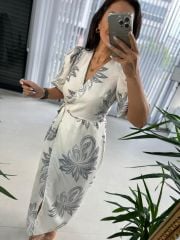My 3202 Black Glitter Wrap Dress