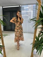 Mc 5762 kiremit Çiçekli Şifon