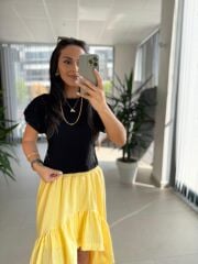 Bb 30069 Siyah Fisto Detaylı Bluz