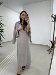 Fp 51153 Tensel İkili Vizon Gömlek Elbise Takım