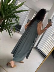 Cr 1638 Mint Yeşili Hakim Yaka Gömlek Elbise