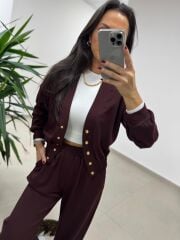 Art 2004 Gold Çıtçıtlı Kahve Modal Takım