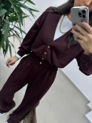 Art 2004 Gold Çıtçıtlı Kahve Modal Takım