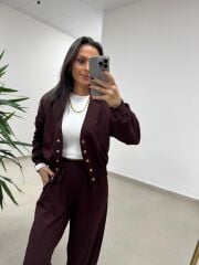 Art 2004 Gold Çıtçıtlı Kahve Modal Takım