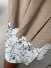 Bb 30030 Pamuk Keten Askılı Vizon Bluz