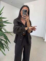 Fp 51324 Bomber Çıtçıtlı Kahve Takım