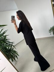 Ny 3036 Siyah Broş Detaylı Takım