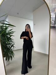 Ny 3036 Siyah Broş Detaylı Takım