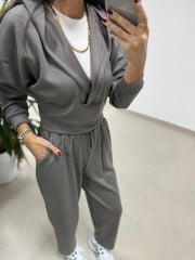 Ml 51691 Füme Kapüşonlu Modal Takım