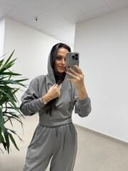 Ml 51691 Füme Kapüşonlu Modal Takım