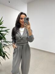 Ml 51691 Füme Kapüşonlu Modal Takım