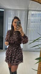 Rosafarbenes, knuspriges, mehrlagiges Chiffonkleid von Original Brand