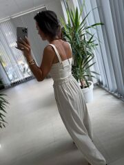 Bb 30081 Pamuklu Gipe Detaylı Askılı Bluz