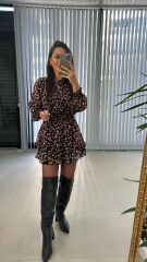Rosafarbenes, knuspriges, mehrlagiges Chiffonkleid von Original Brand