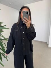 Fp 51324 Bomber Çıtçıtlı Siyah Takım