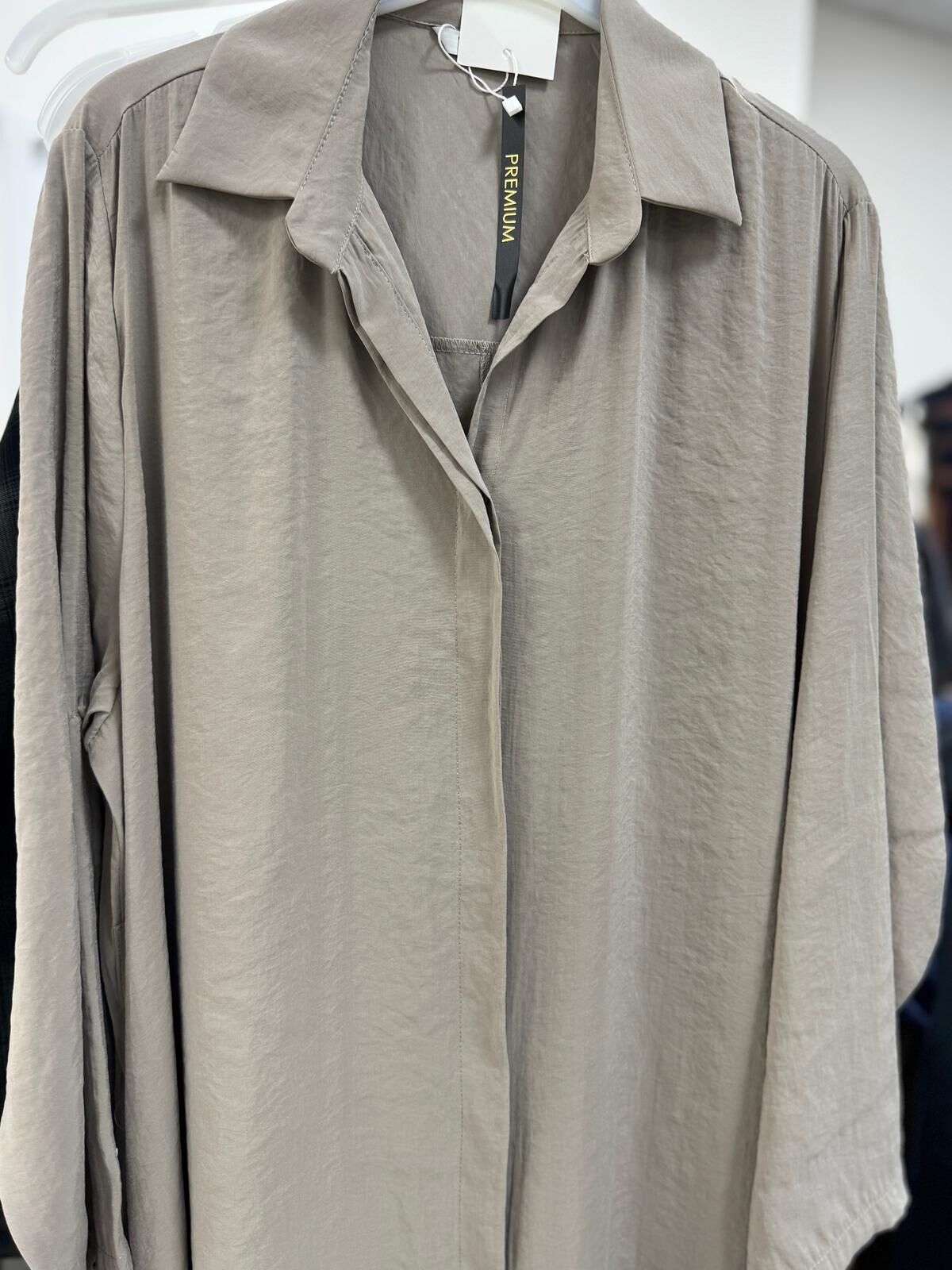 Fp 3270 Kemerli Tensel Taş Gömlek Elbise