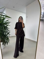 Ny 3036 A. Kahve Broş Detaylı Takım