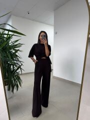 Ny 3036 A. Kahve Broş Detaylı Takım