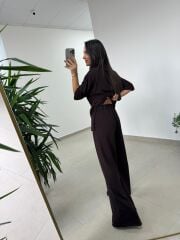 Ny 3036 A. Kahve Broş Detaylı Takım