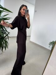 Ny 3036 A. Kahve Broş Detaylı Takım