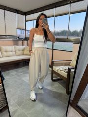 Kr 4829 Ekru İp Askılı Atlet