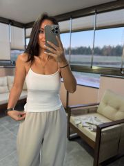 Kr 4829 Ekru İp Askılı Atlet