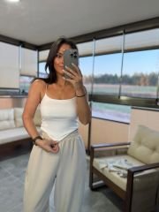 Kr 4829 Ekru İp Askılı Atlet