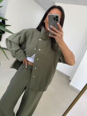 Fp 51324 Bomber Çıtçıtlı Haki Takım