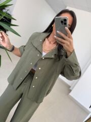 Fp 51324 Bomber Çıtçıtlı Haki Takım