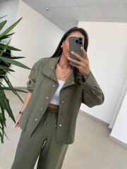 Fp 51324 Bomber Çıtçıtlı Haki Takım