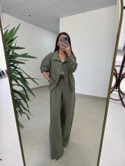 Fp 51324 Bomber Çıtçıtlı Haki Takım