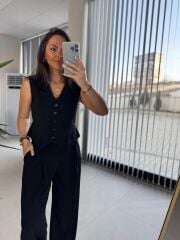 Cr 4001 Siyah Yelekli Takım