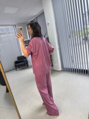 Fw 7208 Tensel Bel Büzgülü Mürdüm Takım