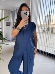 Cr 4006 İndigo Uzun Yelekli Takım
