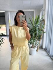 Cr 4012 Sarı Pamuklu Tasarım Takım