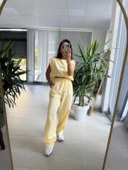 Cr 4012 Sarı Pamuklu Tasarım Takım