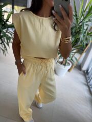 Cr 4012 Sarı Pamuklu Tasarım Takım