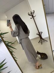 Fp 3367 Pamuk Keten Bolerolu Vizon Elbise