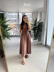 Cr 5006 Modal Etekli Kahve Takım