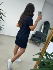 Ms 139 Laci Gold Düğme Detaylı Elbise